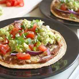 Quick and easy veggie tostadas