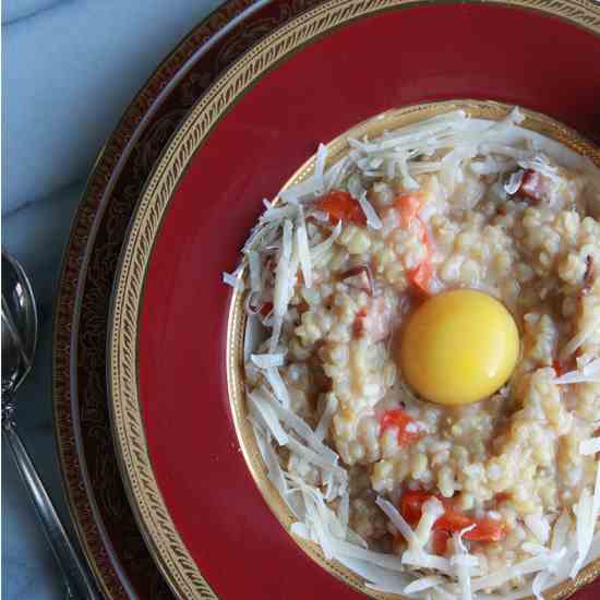 Bacon and Egg Risotto