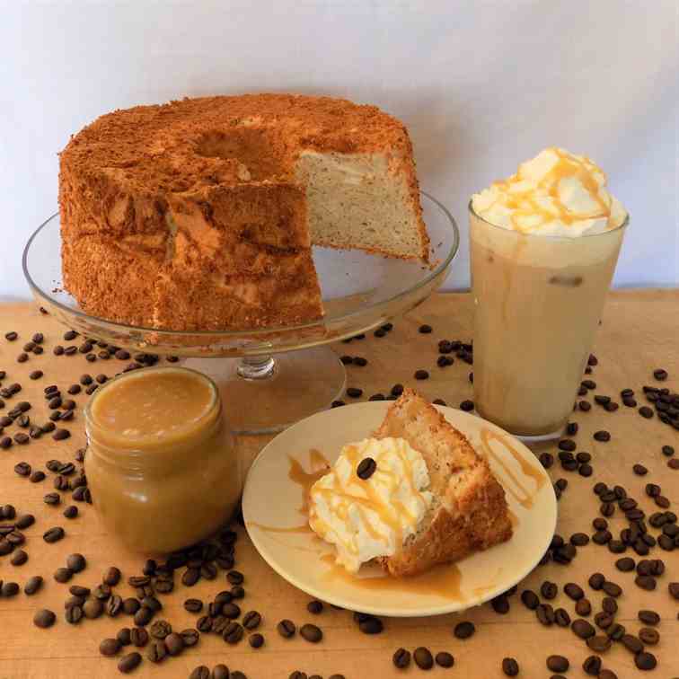 Caramel Cappuccino Angel Food Cake