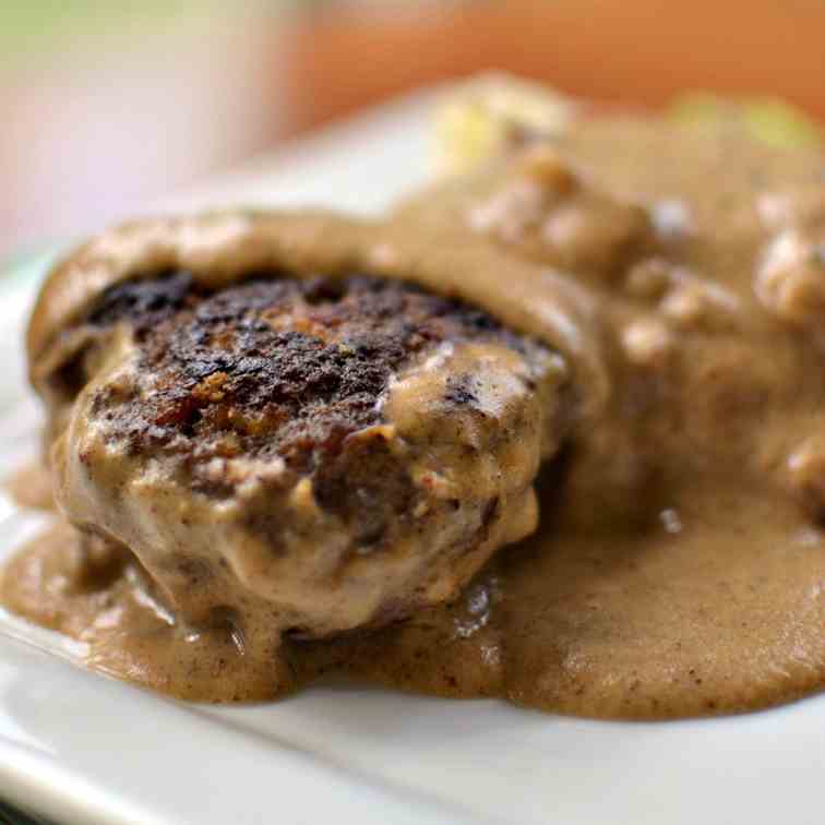 Hamburger Steak with Country Gravy