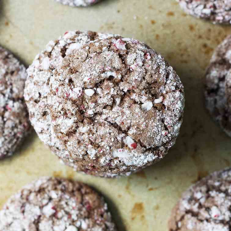 Chocolate Peppermint Crinkles
