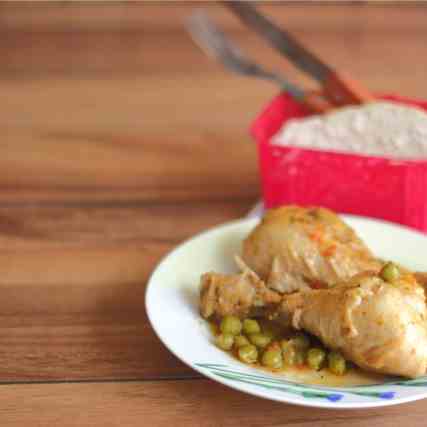 Chicken with peas