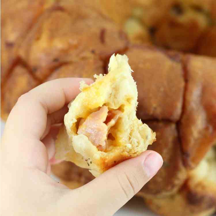Ham and Cheese Stuffed Monkey Bread