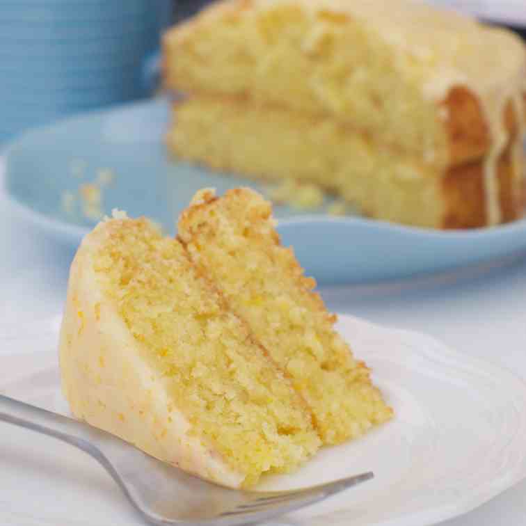 Triple orange coconut cake