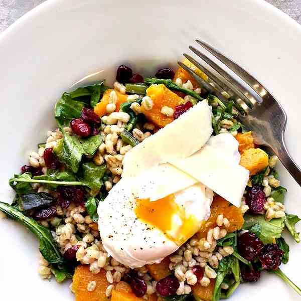 Squash and barley salad