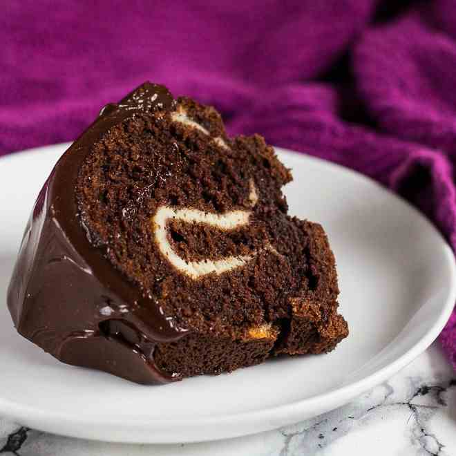 Cheesecake Swirl Chocolate Bundt Cake