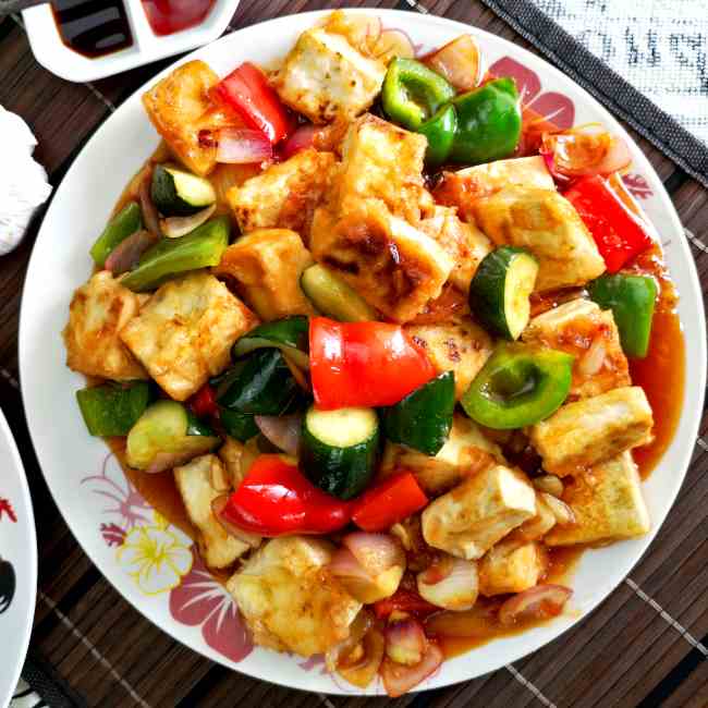 Sweet and sour tofu