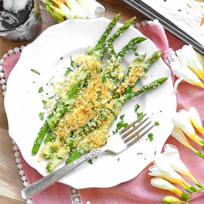 Cheddar Panko Asparagus