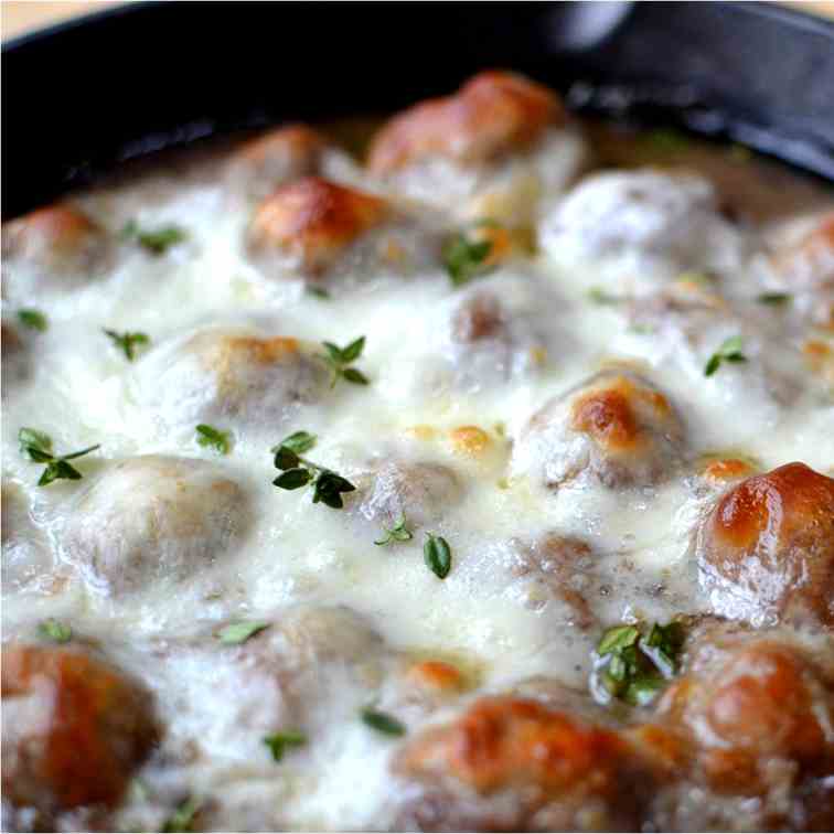 French Onion Soup Meatballs