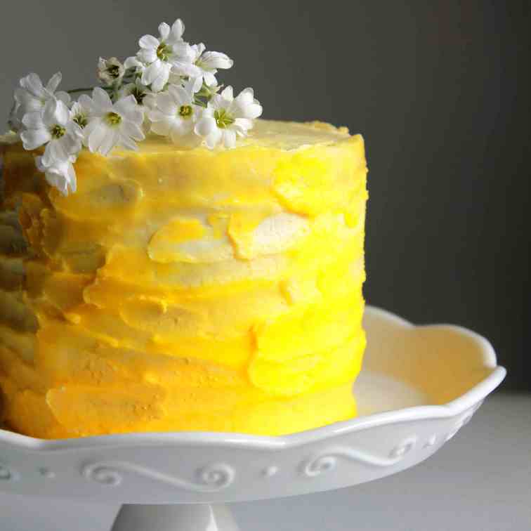 Lemon Ombre Cake