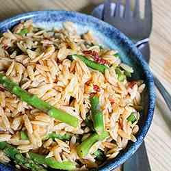 Orzo Pasta Salad with Asparagus