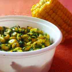 Corn with Spinach and Cheese