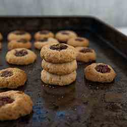 Strawberry jam biscuits