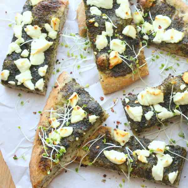 Pesto Goat Cheese Flatbread