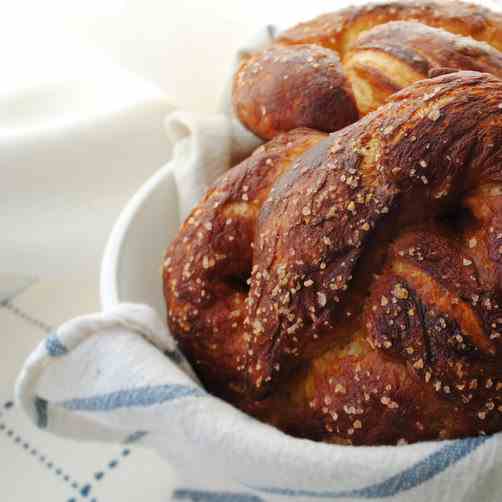 Homemade Soft Pretzel Grilled Cheese