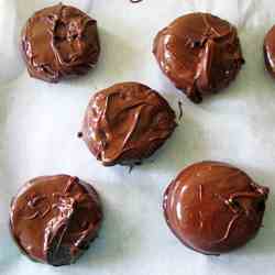 Chocolate Covered Fluffernutter Cookies