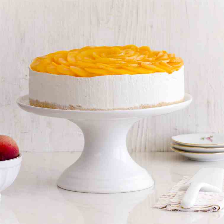 No Bake Cheesecake with Peaches