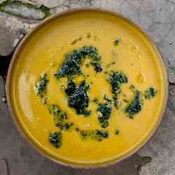 roasted pumpkin and fennel soup