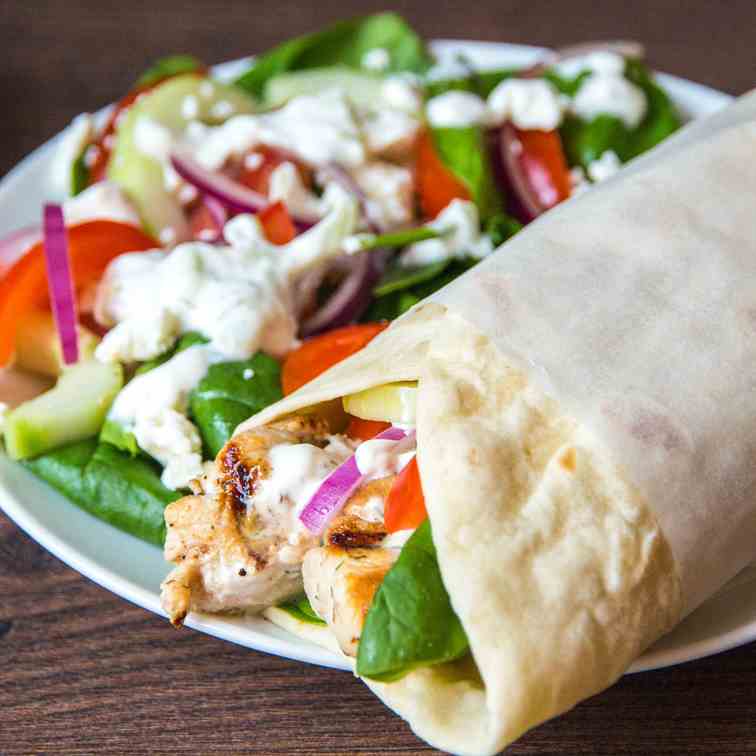 Chicken Souvlaki with Tzatziki