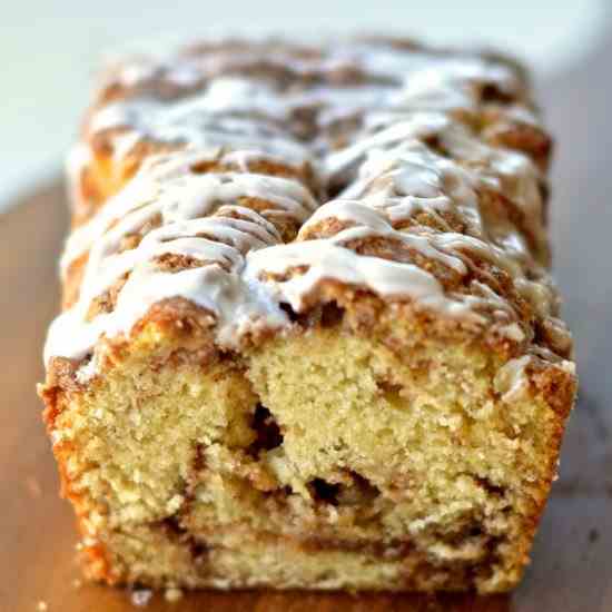 Cinnamon Swirl Bread with Vanilla Glaze