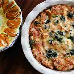 Spinach and Gruyere Strata