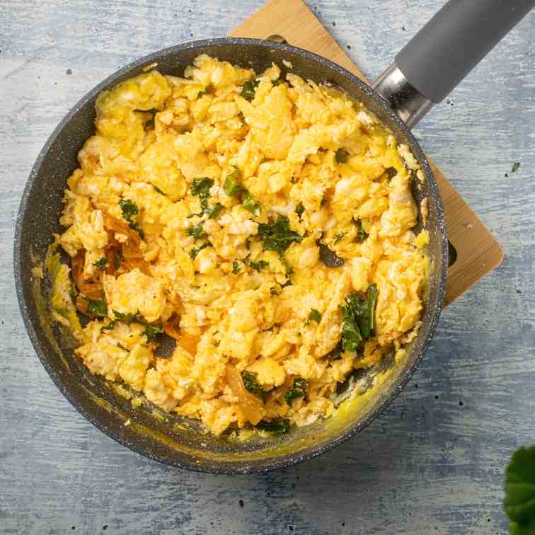 Kimchi Scrambled Eggs