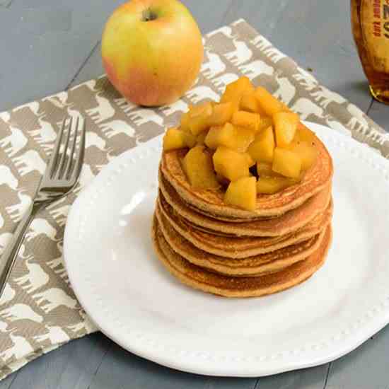 Spiced Apple And Oat Pancakes