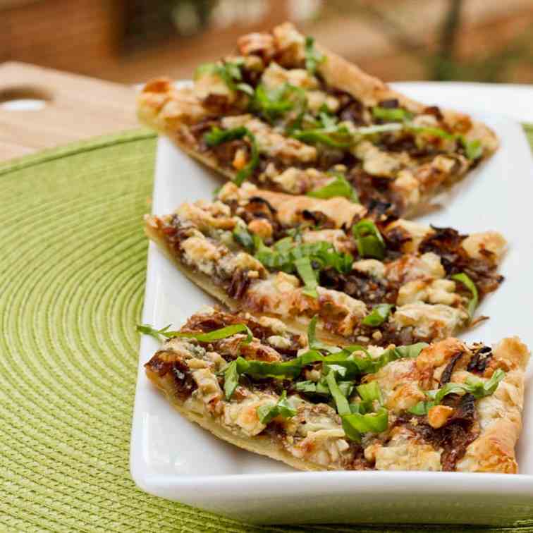 Caramelized Onion Puff Pastry Tart