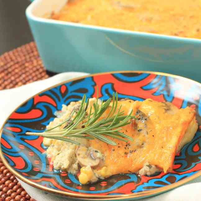 Cheese Corn - Mushroom Savory Tart