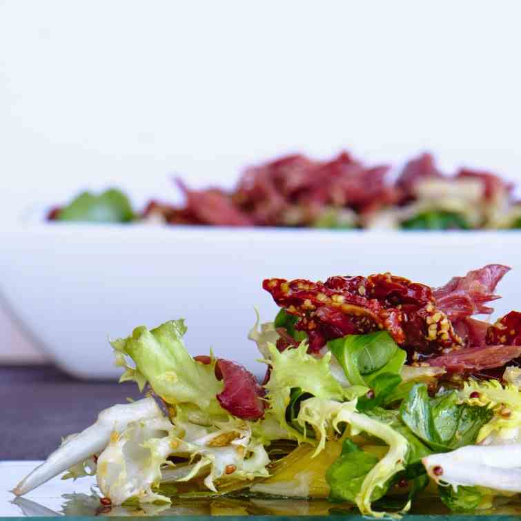 Leek salad and duck confit.