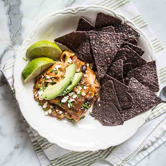 Pumpkin Black Bean Enchilada Casserole