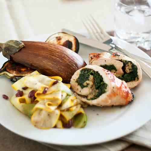 Spinach and Blue Cheese Chicken Roulades