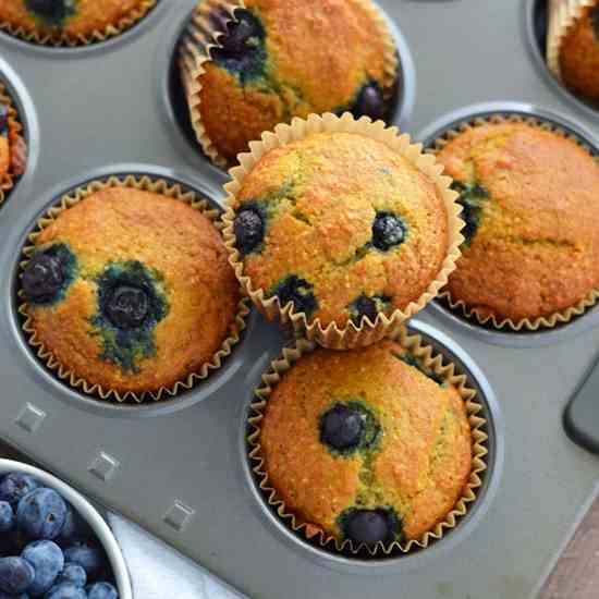 Grain Free Blueberry Muffins