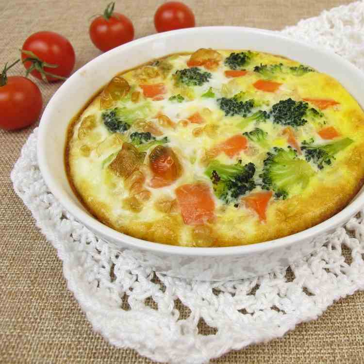 Flourless Air Fryer Broccoli Cheese Quiche