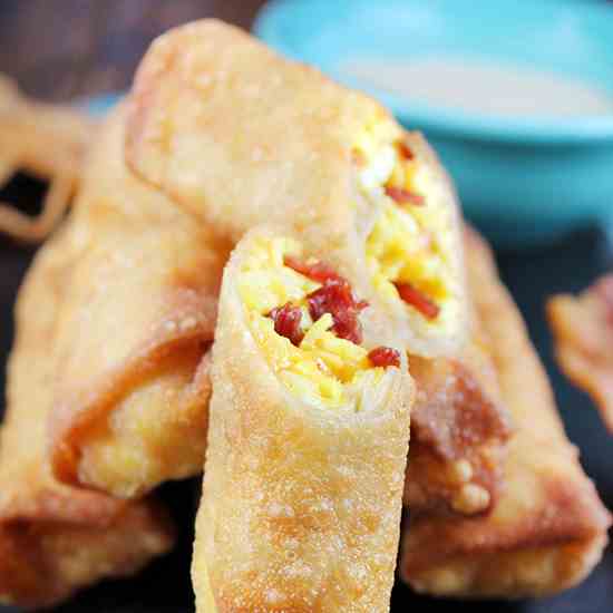 Bacon Egg and Cheese Egg Rolls