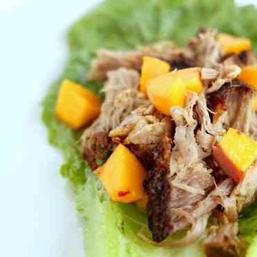 Garlic Roasted Pork Shoulder Lettuce Wraps