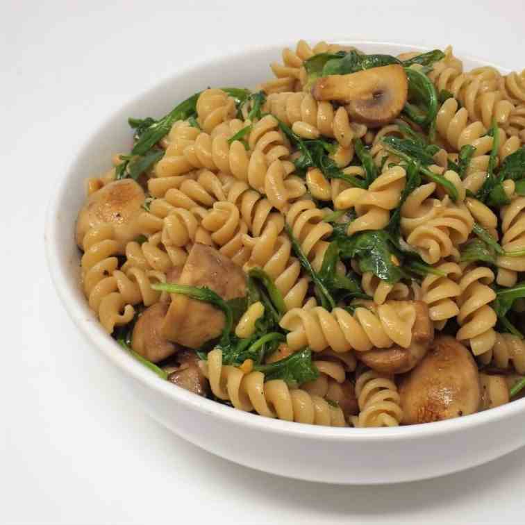 Whole Grain Rotini w- Arugula - Mushrooms