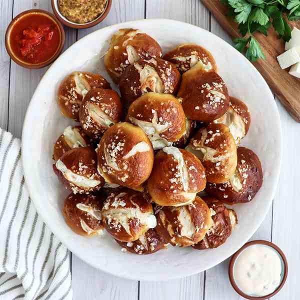 Cheese Stuffed Pretzel Bites