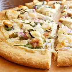 Chicken Alfredo Pizza