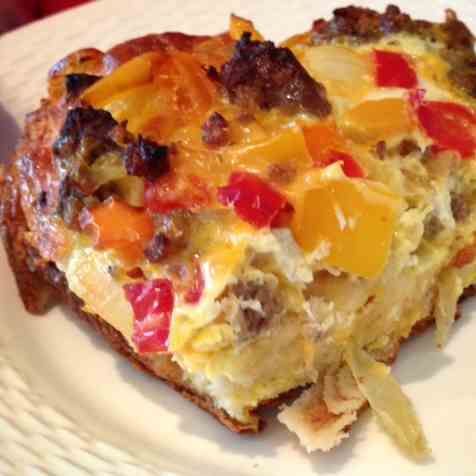 Sausage and Pepper Breakfast Bake