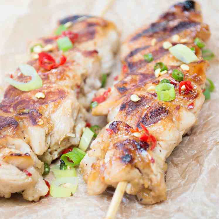 Spicy Lemongrass Chicken on the Skewer