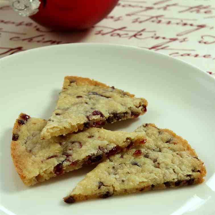 Orange Chocolate Cranberry Shortbread