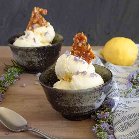 Rosemary Lemon Ice Cream 