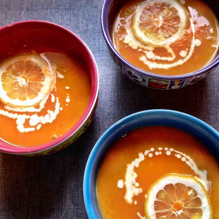 Sweet Potato Soup with Lemon