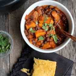 Sweet Potato and Black Bean Chili