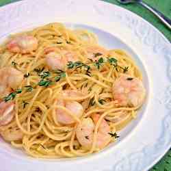 Roasted Lemon Garlic & Herb Shrimp Pasta