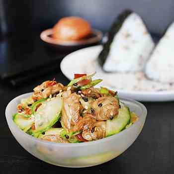 Cucumber Salad with Smoked Clams