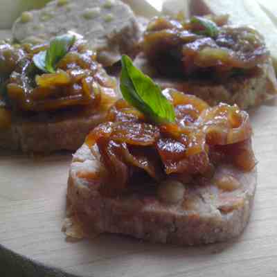 Gruyere Crackers with Orange Shallot Jam