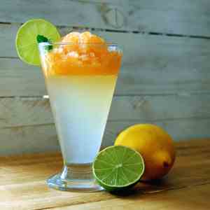 Lime-Lemon Jelly with Melon Frappé
