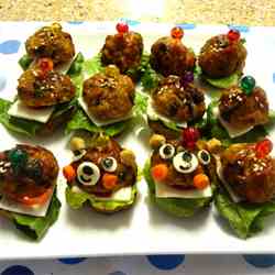 Mini Chicken-Veggie Meatball burger